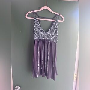 Free People Glitter Girl Sequin Mini Slip Dress